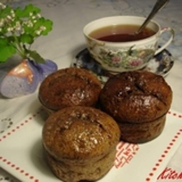 Маковые  маффины без муки с лавандовым мороженым