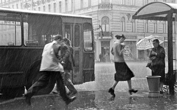 Ленинград. Дождь на Неве СССР, дождь, ленинград