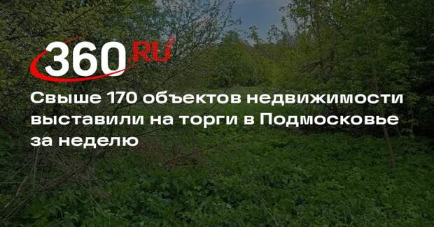 Свыше 170 объектов недвижимости выставили на торги в Подмосковье за неделю