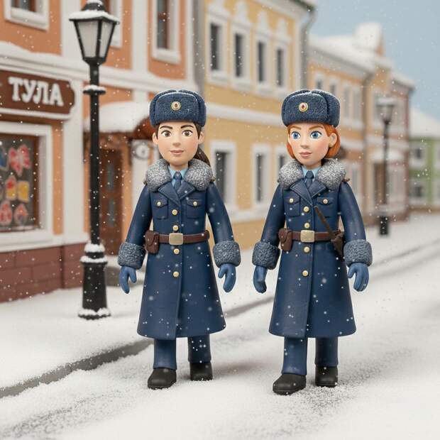 В Туле с помощью нейросетей создали пластилиновую команду полицейских