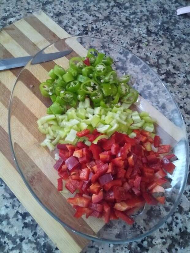 Режем кольцами и кубиками