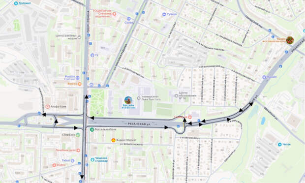 Проезд под Орловским путепроводом в Туле перекроют с 23 января