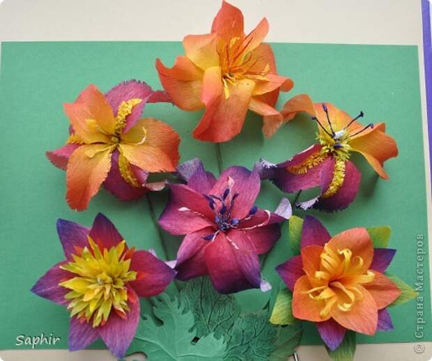 Поделка изделие Бумагопластика цветы из гофробумаги  мастер-класс Бумага гофрированная фото 13