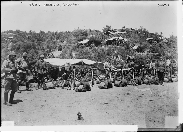 Турецкие войска в Галлиполи. 1915 год. Фото: Библиотека Конгресса США
