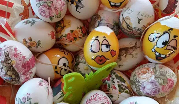 Яйца с лицами