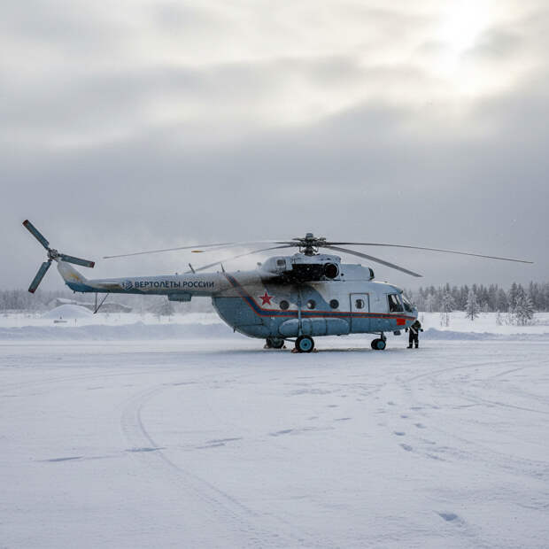 «Вертолёты России» задействованы в восстановлении ЛЭП в Заполярье