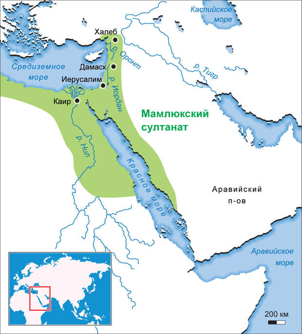 Мамлюкский султанат карта