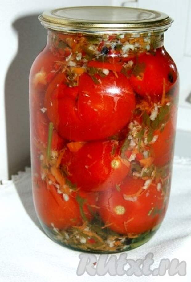 Фаршированные соленые помидоры