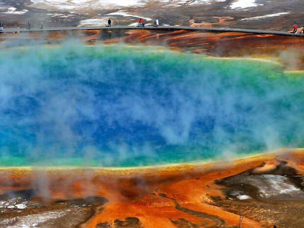 Озеро Утренней Славы (Morning Glory Pool) в национальном парке Йеллоустоуна (Yellowstone National Park). Фото с сайта NewPix.ru