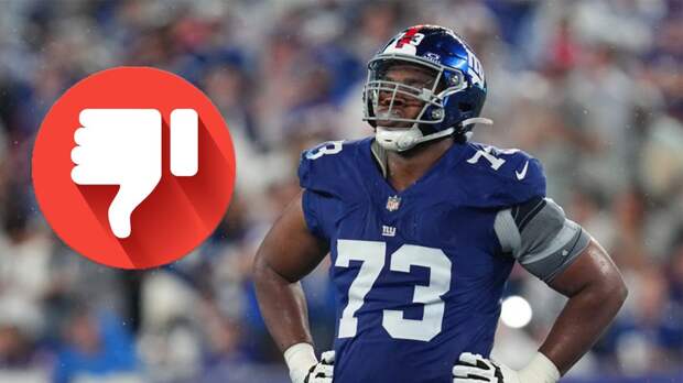 Evan Neal Giants Bad Block Miss Sack Dolphins