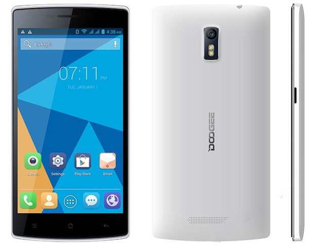 смартфон Doogee KISSME DG580 ..экран 5.5 дюймов ..память 1Gb/8Gb ..камера 8Mp ..аккумулятор 2500mAh