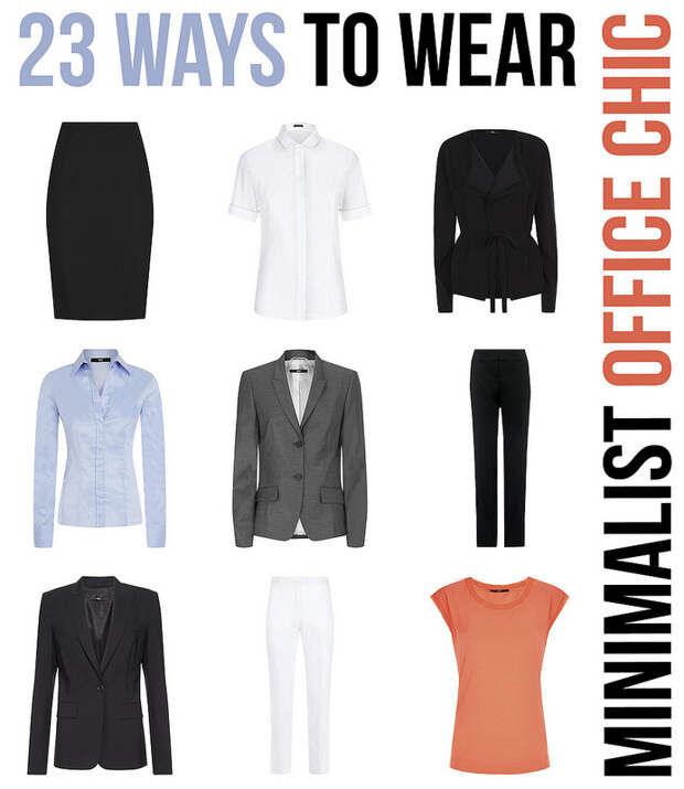 23 Ways to Wear - Minimalist Office Chic Wardrobe