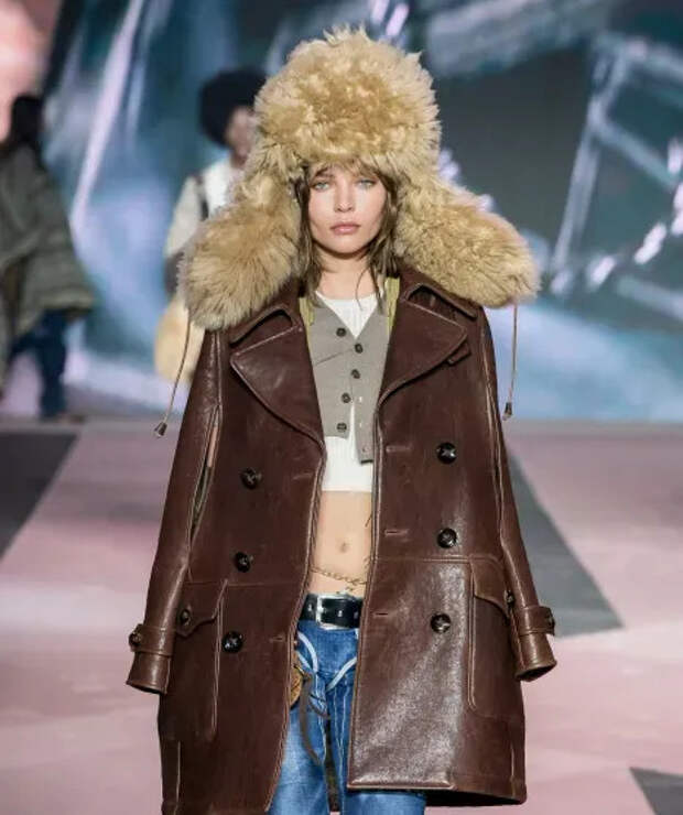 Алеся Кафельникова на показе Dsquared2 осень-зима — 2020/Фото: Lucioni — Oberrauch/Gorunway