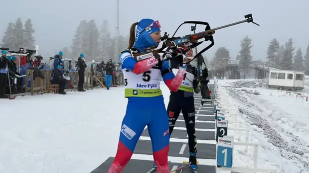 Буртасова завоевала серебро в гонке преследования на этапе Кубка IBU в Идре