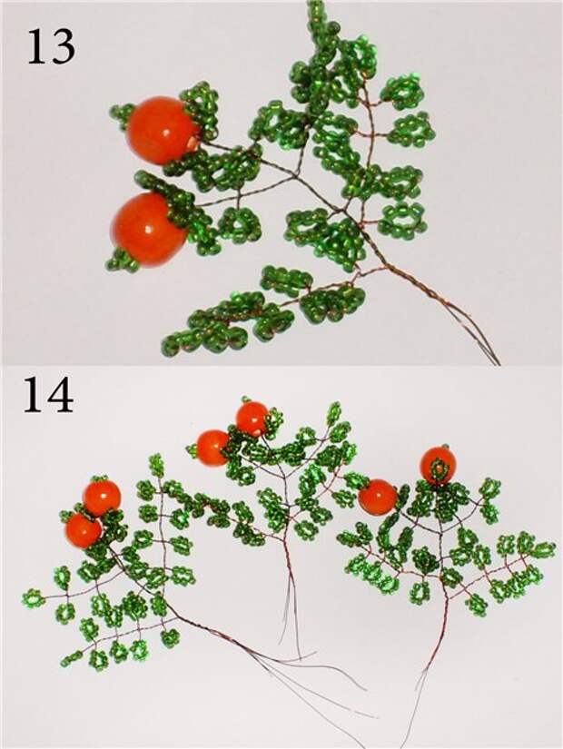 Дерево из бисера для начинающих со схемами поэтапно для начинающих