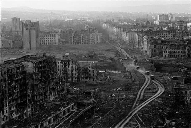 Грозный после городских боев (иллюстрация из открытых источников)
