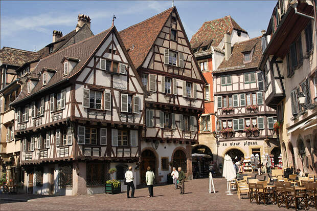 Half timbered houses in Colmar