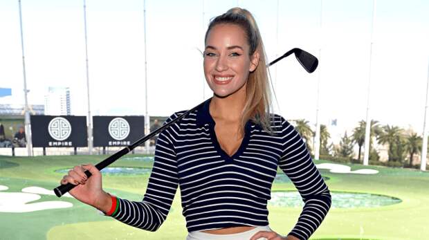 paige spiranac at topgolf