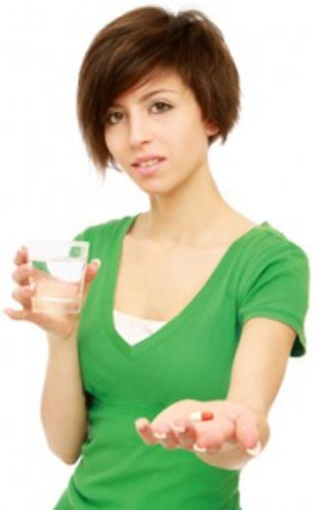 Woman Skeptical About Taking a Pill