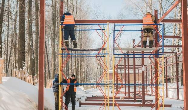 В нижегородском парке «Швейцария» начался монтаж хозблока