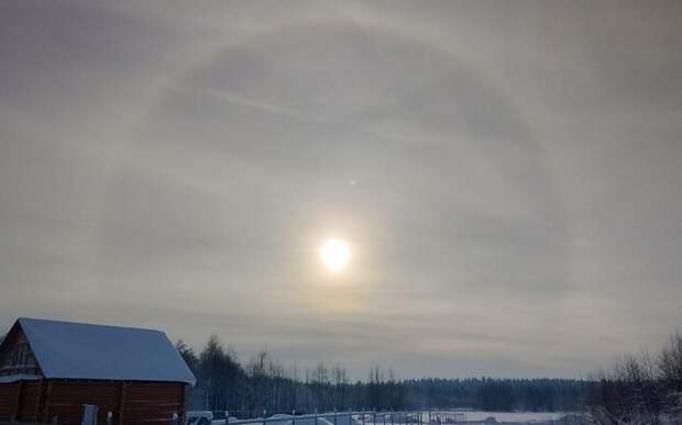 В Клепиковском районе сняли солнечного гало