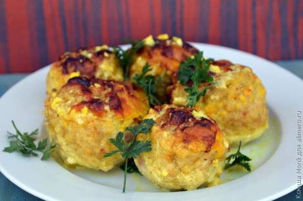 мясные сырные шарики
