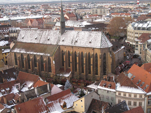 Colmar France - Vue du clocher de la Collégiale Saint Martin