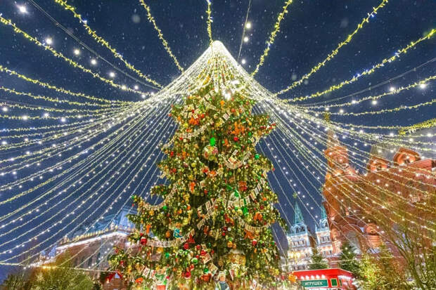 Мороз, огни и душевность: чем удивила новогодняя Москва туристов из Китая