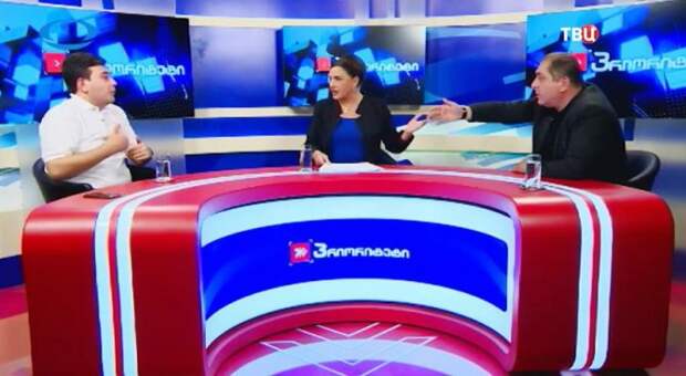 В Грузии политики устроили на теледебатах мордобой из-за России (Видео)