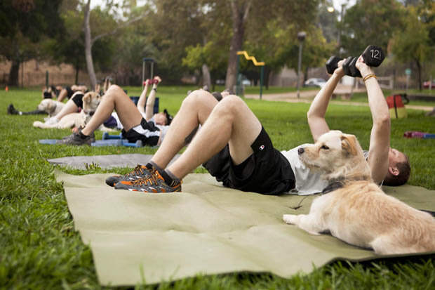 FAT: Owner Jill Bowers started the doggy bootcamp in California, America 