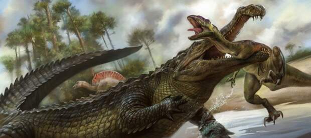 Древний крокодил охотился на динозавров