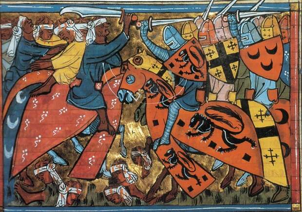 Сражение крестоносцев с мусульманами (Второй Крестовый поход).