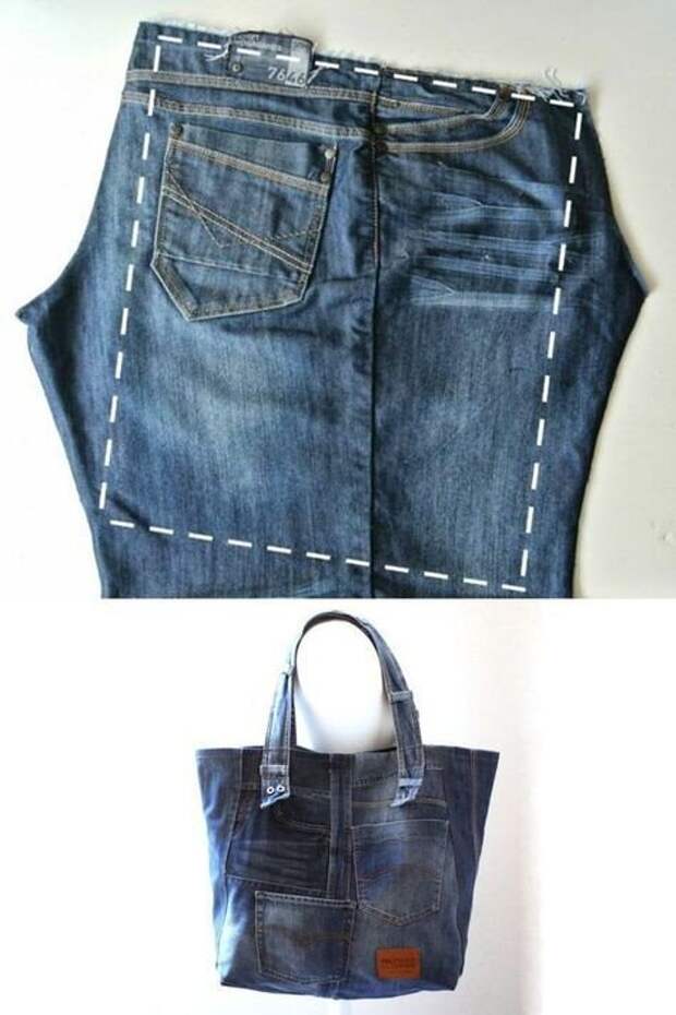 Приходило ли вам когда-нибудь в голову, что старые джинсы могут стать отличным материалом для создания  стильных сумок.-9