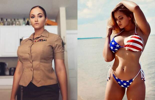 Красивые девушки в униформе и без неё