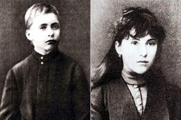 Дети писателя - Константин и Елизавета.
