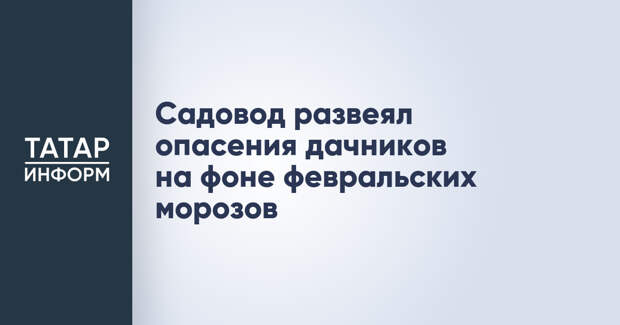 Садовод развеял опасения дачников на фоне февральских морозов