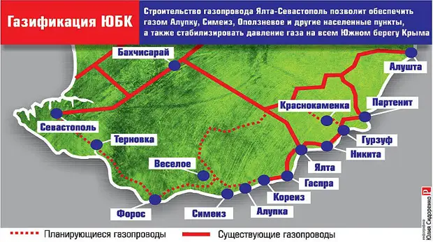 Схема газификации крыма до 2035 года