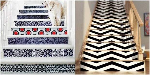 Замените обычный и скучный декор лестницы на чтото яркое новое и интересное