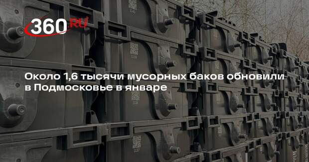 Около 1,6 тысячи мусорных баков обновили в Подмосковье в январе