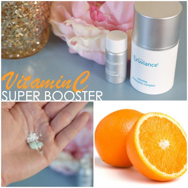 Exuviance Skincare review Exuviance Skincare Vitamin C Booster, the best vitamin C skincare products, Vitamin C for your face, exfoliation, dark spot lightening with Vitamin C