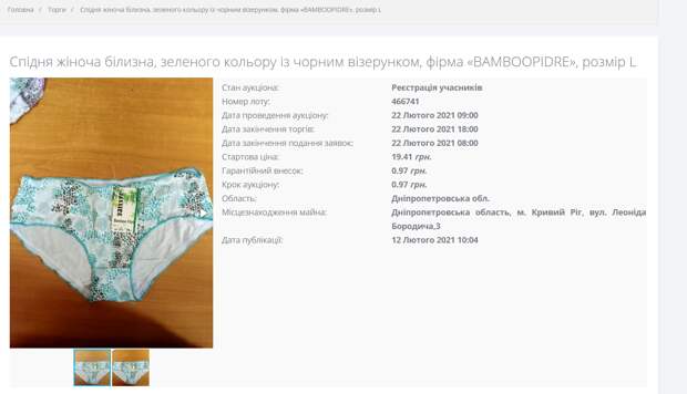 Апофеоз достоинства. В Кривом Роге продают за долги женские трусы