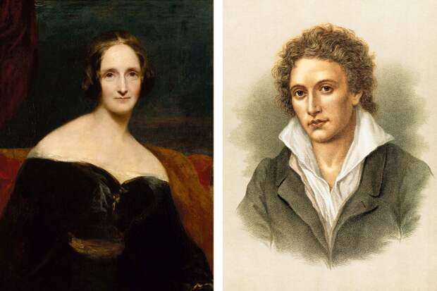 Ричард Ротуэлл, «Портрет Мэри Шелли», 1840 год / литографированный портрет Перси Биши Шелли