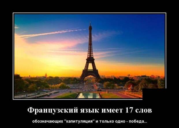 Демотиватор про французский язык