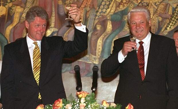 Президент США Билл Клинтон и президент России Борис Ельцин
