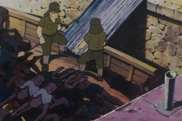 Кадр из мультфильма «Босоногий Гэн»