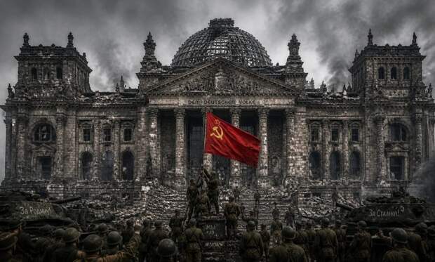 2 мая 1945 года Красная армия полностью заняла Берлин – над Рейхстагом водрузили красное знамя Победы