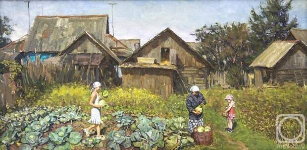 Петренко Борис. На огороде (700x341, 218Kb)