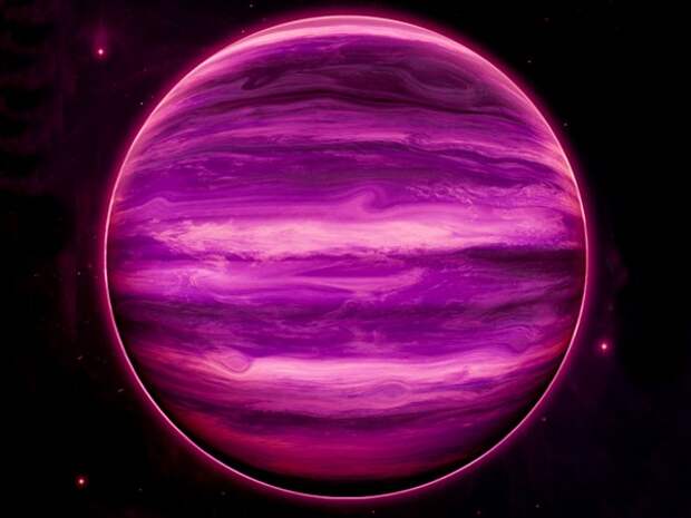 A brown dwarf near the sun may have water clouds, as shown in this artist's conception.