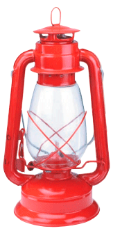 Лампа керосиновая металл. красный в подарочной коробке (ТМ Texsport США)