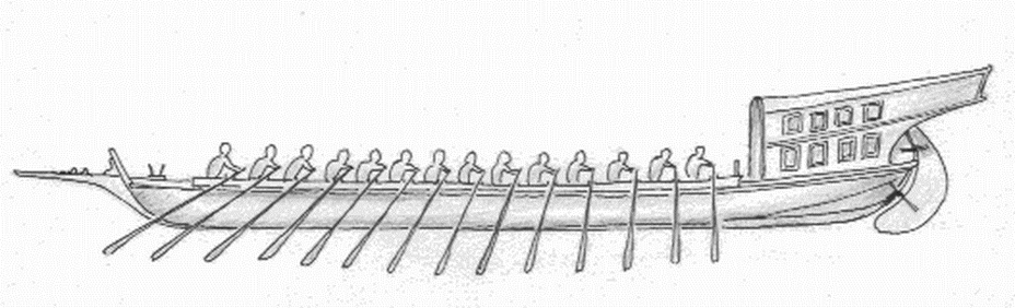 Модель «галиота» в Венецианском военно-морском музее, зарисовка Альдо Черини (Aldo Cherini). Эта музейная идентификация, возможно, условна. Ранее эта модель считалась «бергантиной». cherini.eu - Превеза: «во всех отрядах поднялся ропот против генуэзца» | Warspot.ru